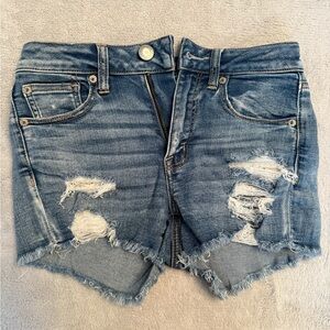 American Eagle Outfitters Ripped Blue Jean Shorts